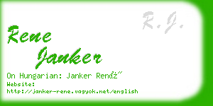 rene janker business card